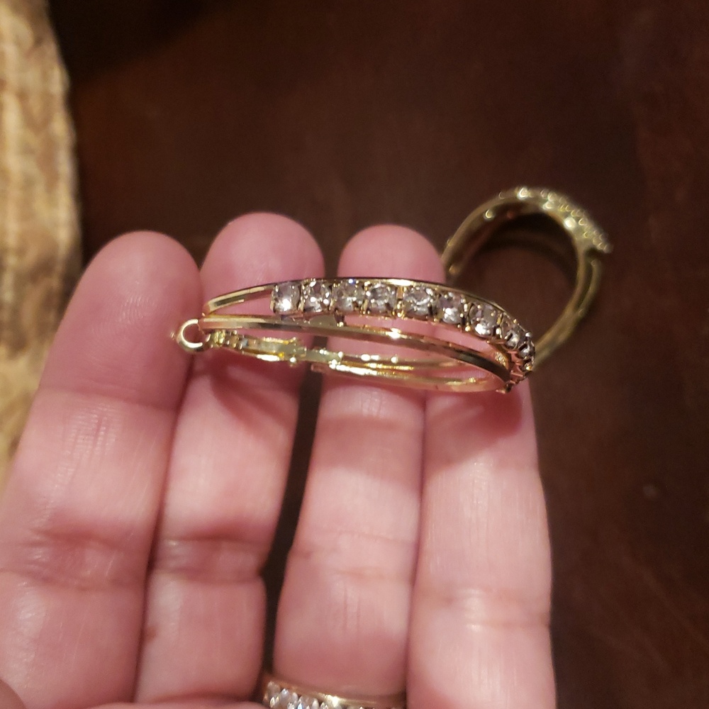 Gold Hoop Earrings - Picture 7 of 9